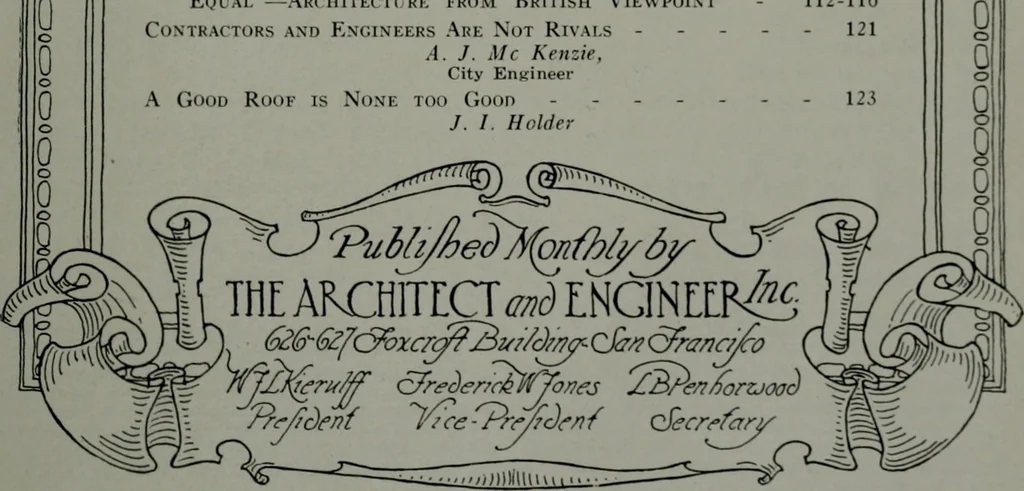 An illustration from Architect and engineer, 1905, leaf 90