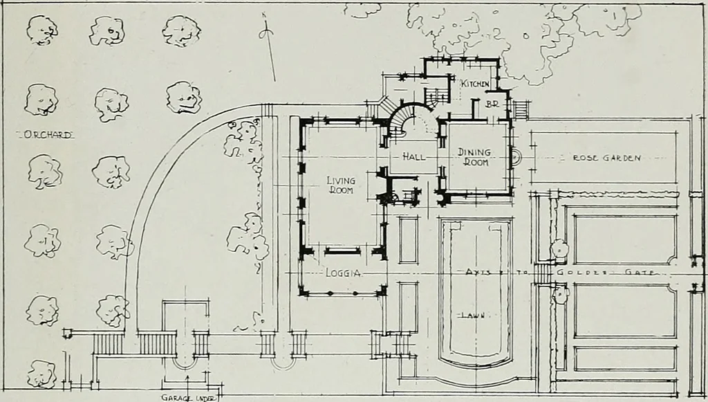 An illustration from Architect and engineer, 1905, leaf 372