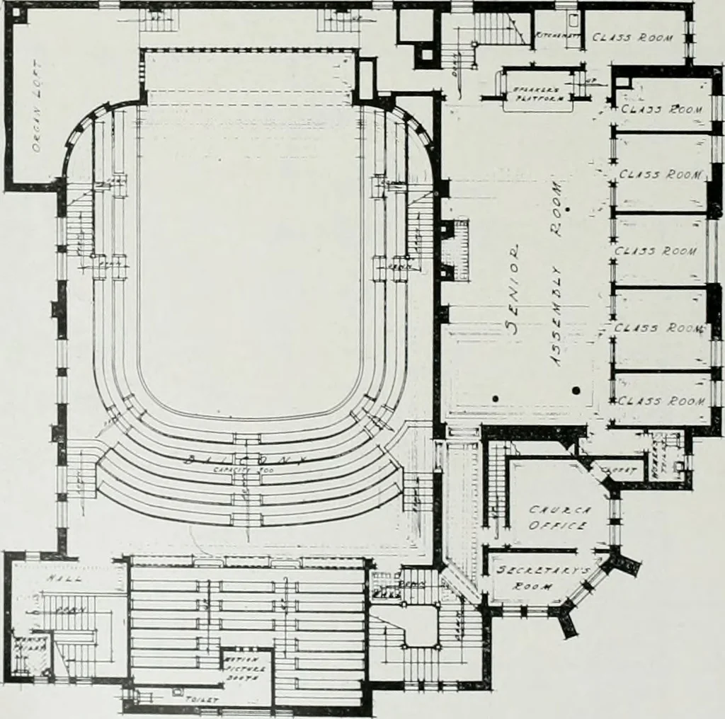 An illustration from Architect and engineer, 1905, leaf 457