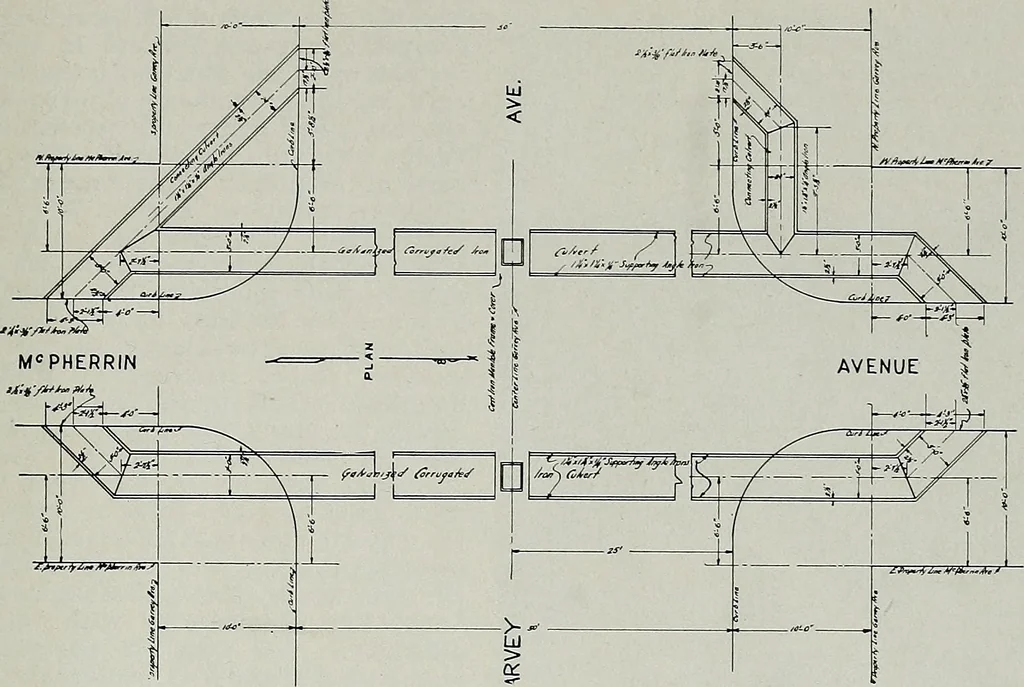 An illustration from Architect and engineer, 1905, leaf 158