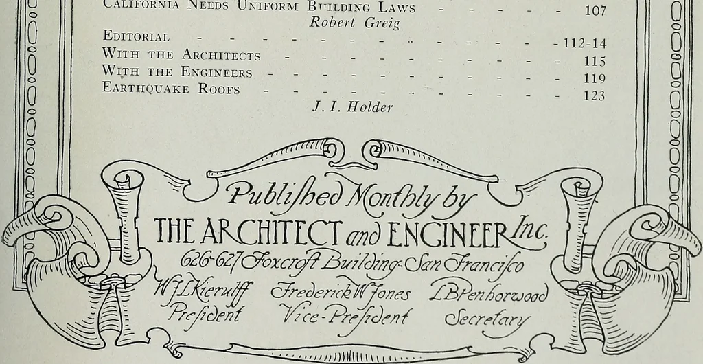 An illustration from Architect and engineer, 1905, leaf 162
