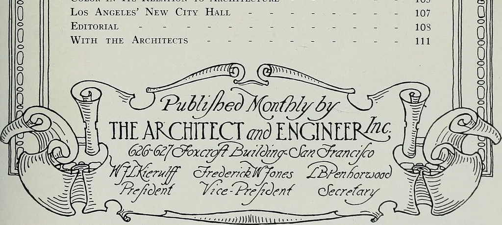 An illustration from Architect and engineer, 1905, leaf 236