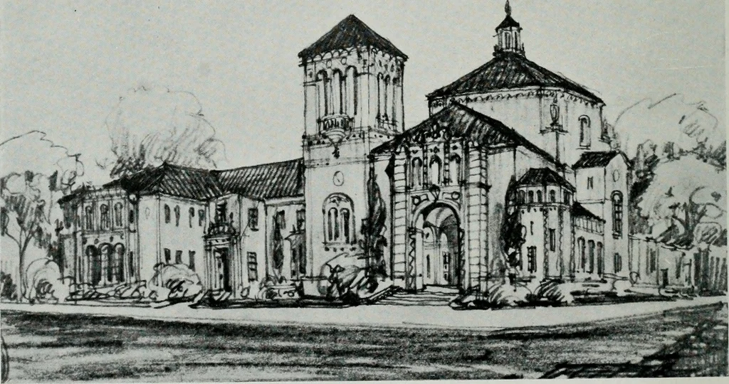 An illustration from Architect and engineer, 1905, leaf 253