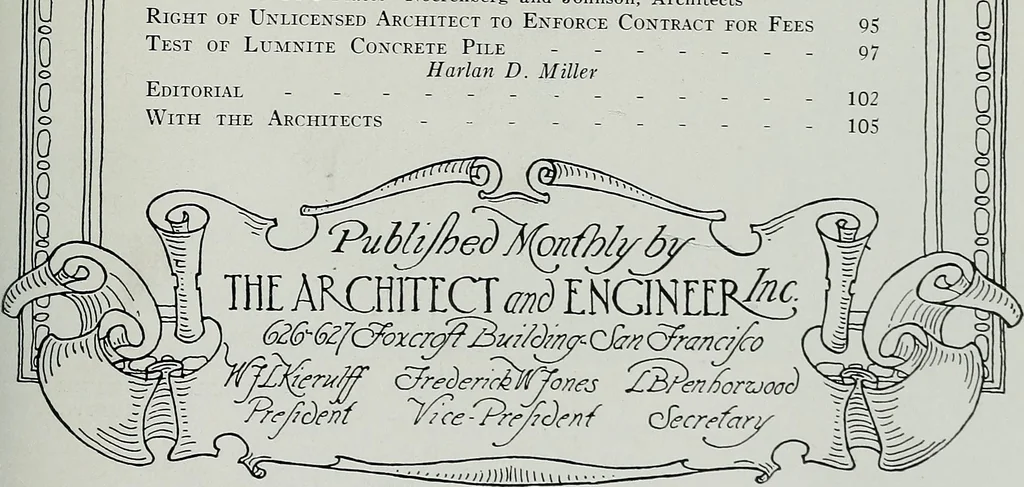 An illustration from Architect and engineer, 1905, leaf 314