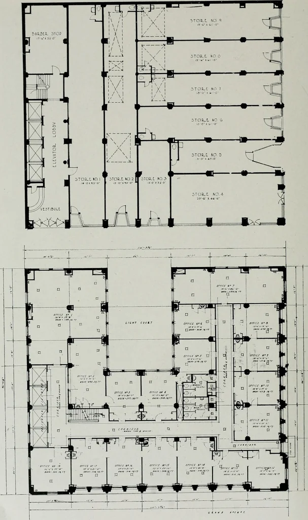 An illustration from Architect and engineer, 1905, leaf 95