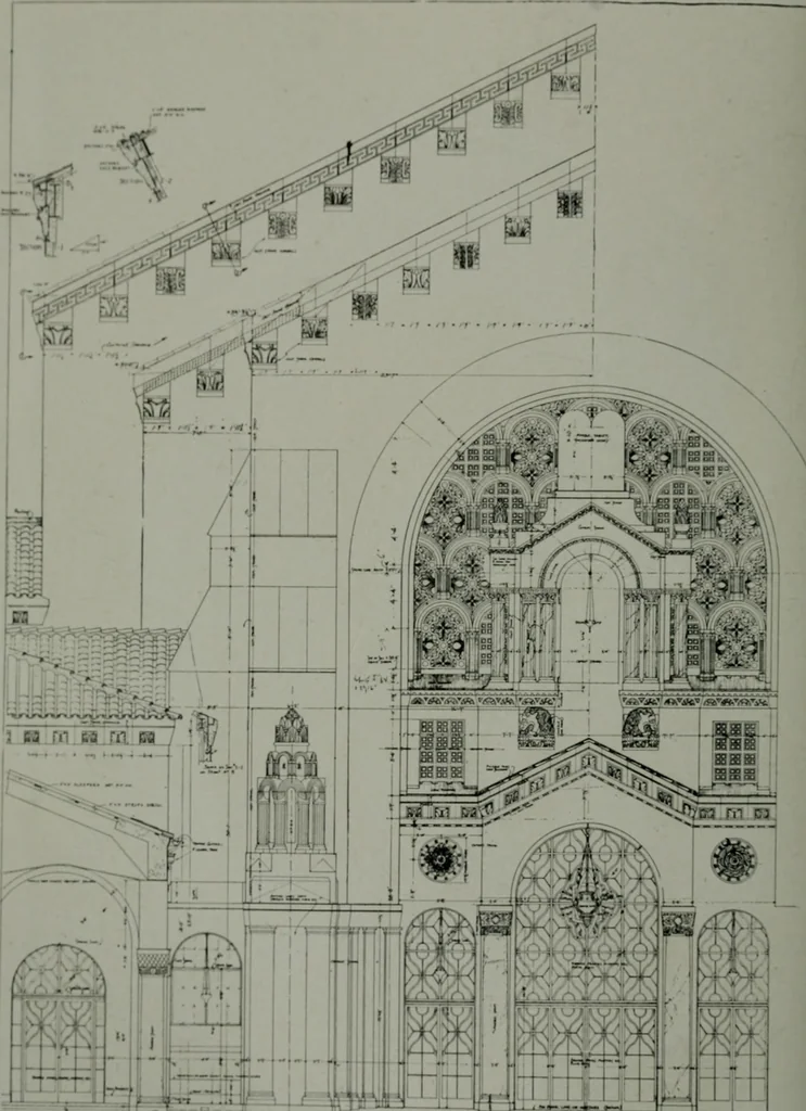 An illustration from Architect and engineer, 1905, leaf 103