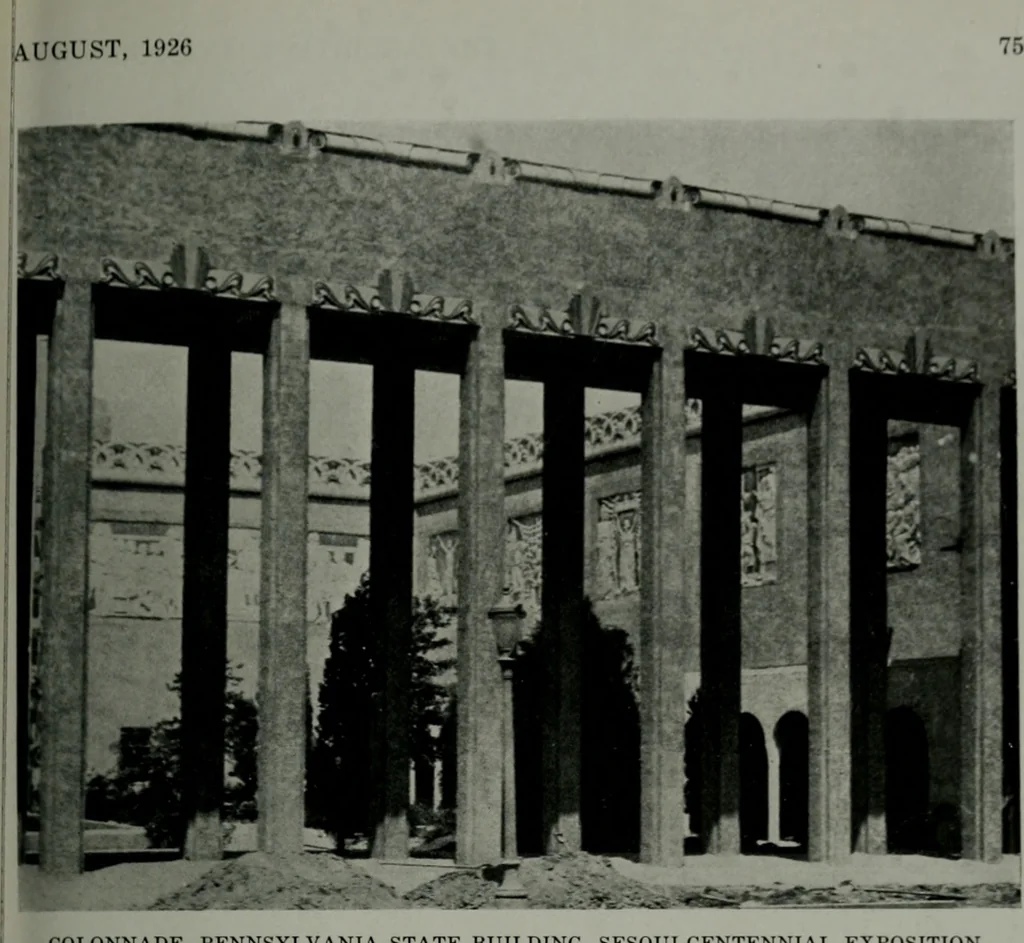 An illustration from Architect and engineer, 1905, leaf 128