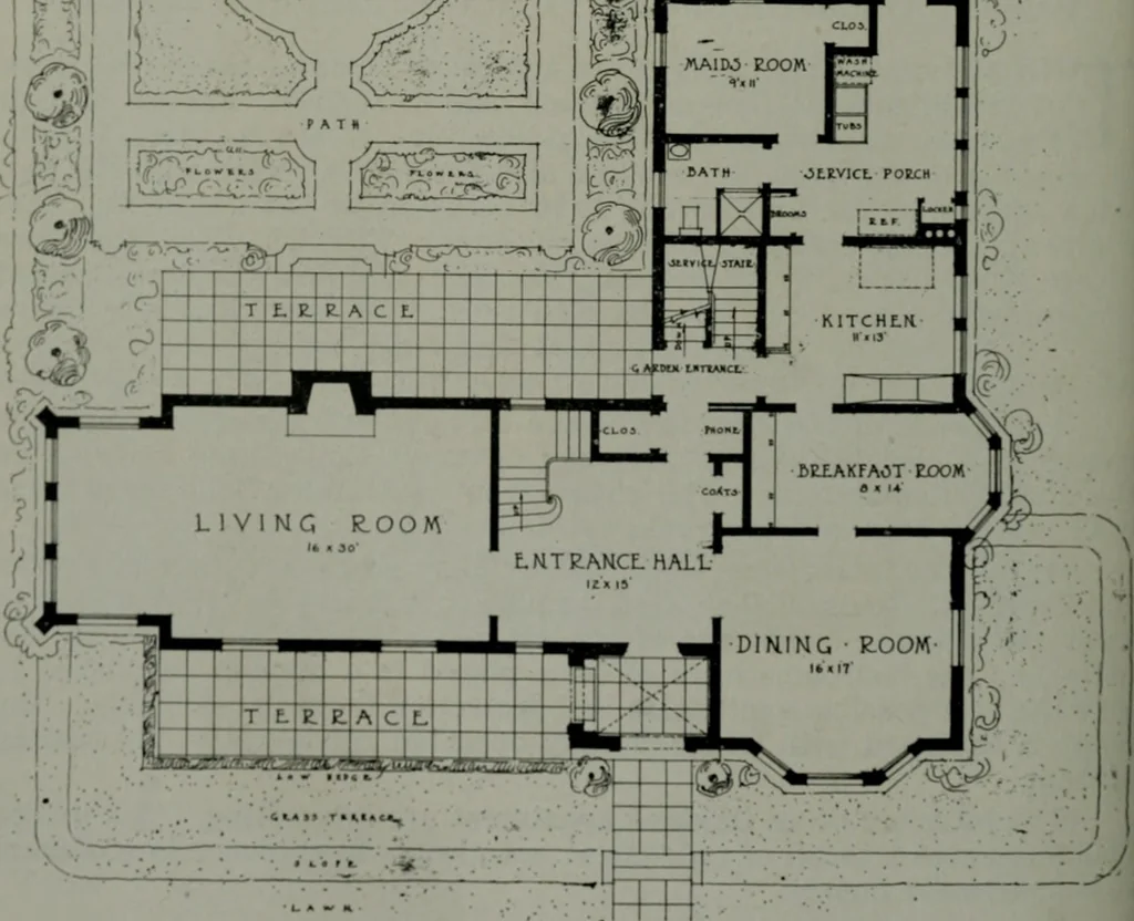 An illustration from Architect and engineer, 1905, leaf 195