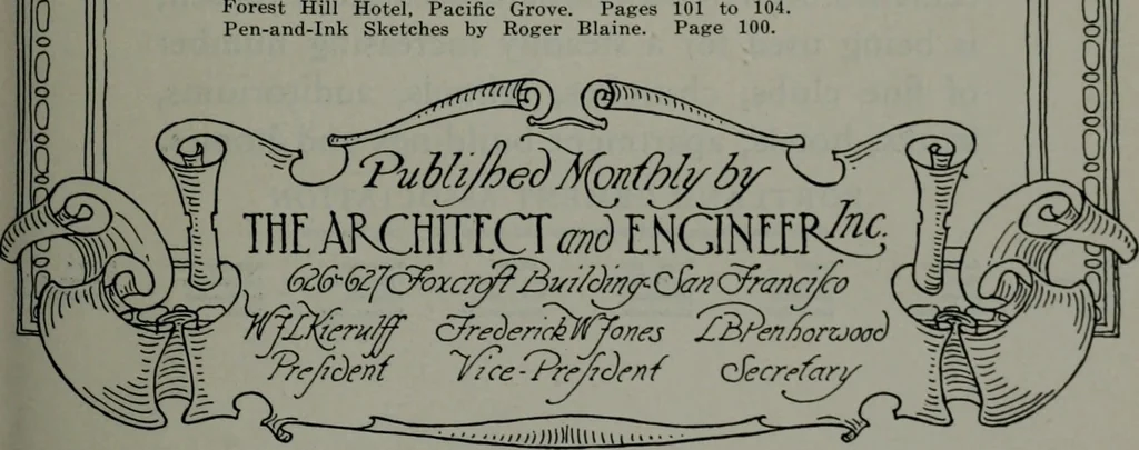 An illustration from Architect and engineer, 1905, leaf 266