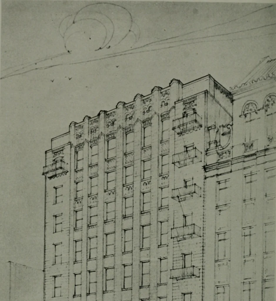 An illustration from Architect and engineer, 1905, leaf 419