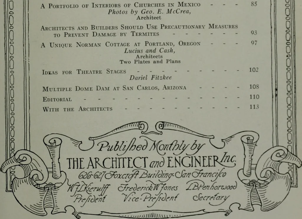 An illustration from Architect and engineer, 1905, leaf 456