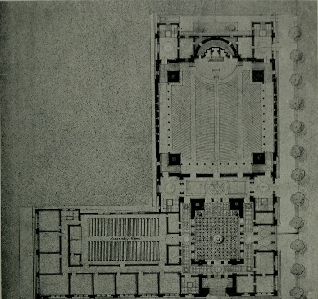 An illustration from Architect and engineer, 1905, leaf 98