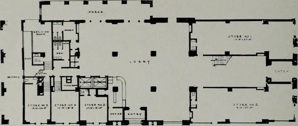 An illustration from Architect and engineer, 1905, leaf 105