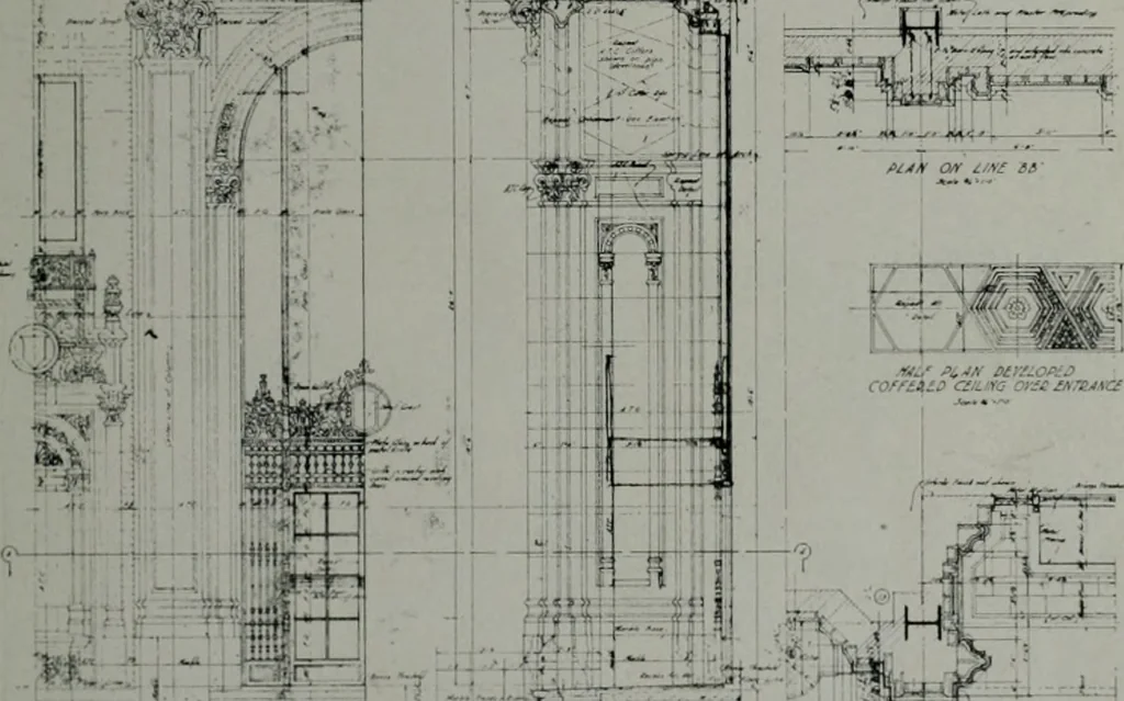 An illustration from Architect and engineer, 1905, leaf 14