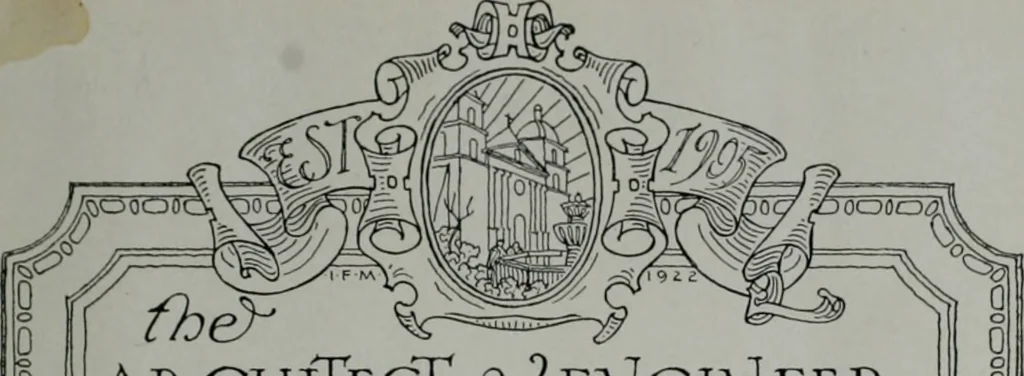 An illustration from Architect and engineer, 1905, leaf 190