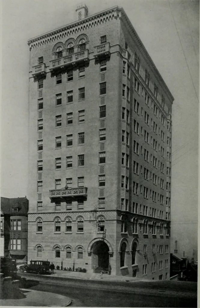 An illustration from Architect and engineer, 1905, leaf 195