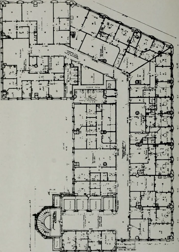An illustration from Architect and engineer, 1905, leaf 213