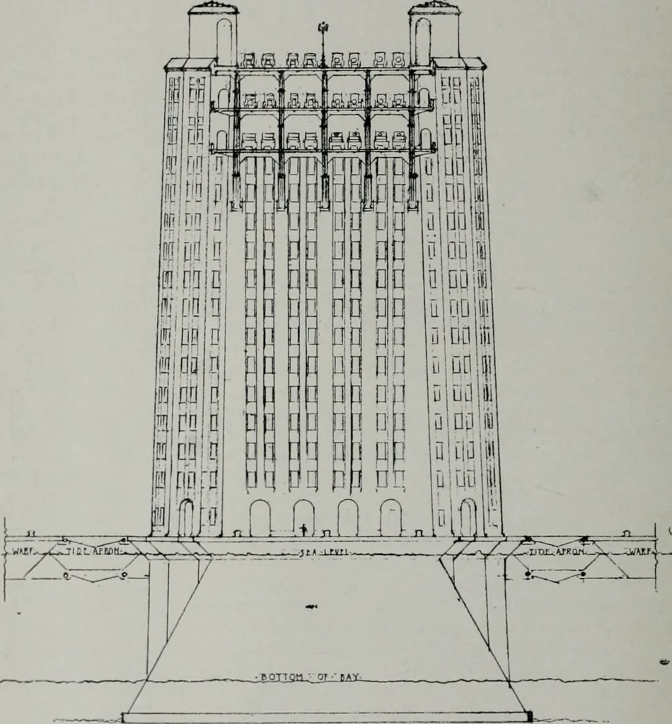 An illustration from Architect and engineer, 1905, leaf 221