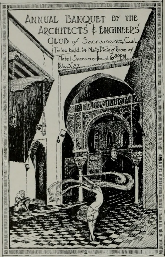 An illustration from Architect and engineer, 1905, leaf 265
