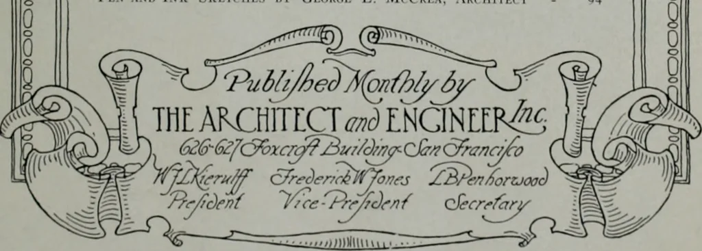 An illustration from Architect and engineer, 1905, leaf 90