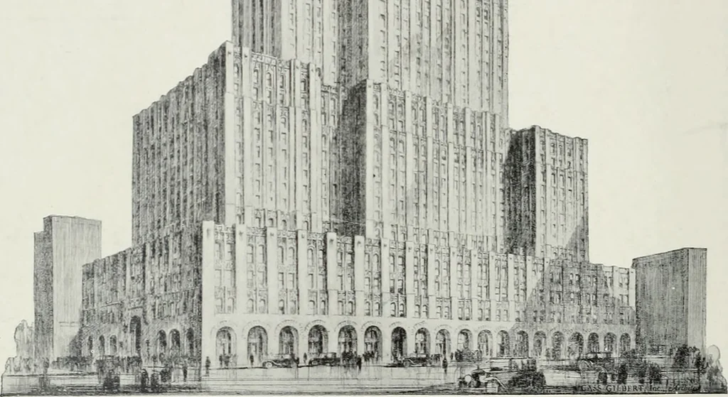 An illustration from Architect and engineer, 1905, leaf 175