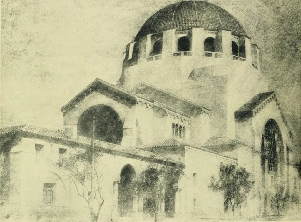 An illustration from Architect and engineer, 1905, leaf 177