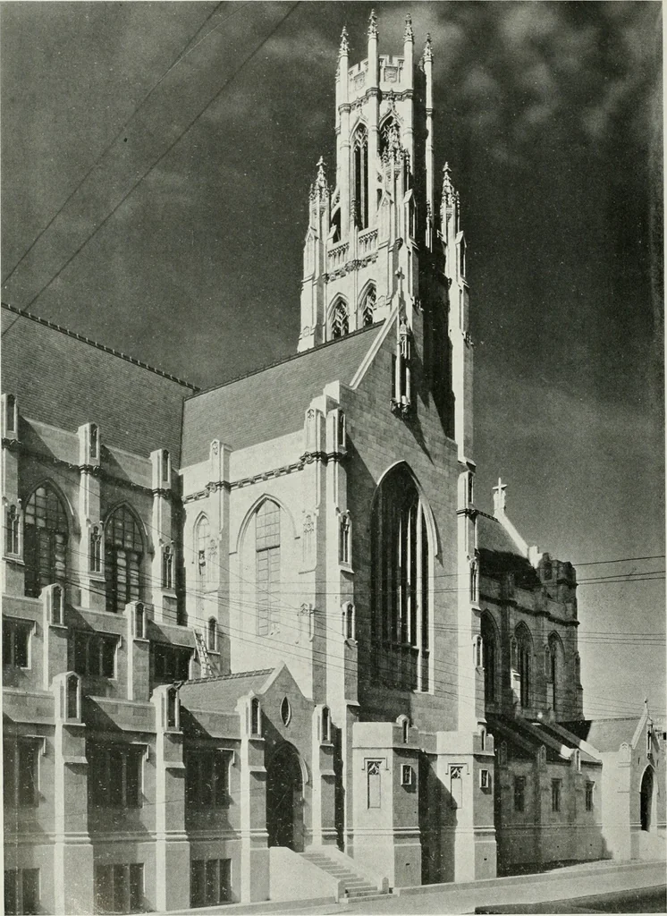 An illustration from Architect and engineer, 1905, leaf 195