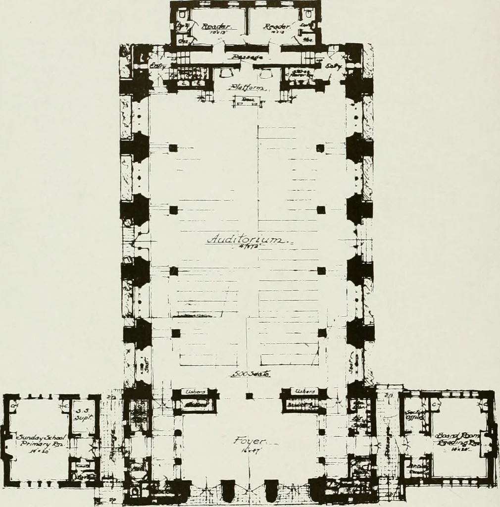 An illustration from Architect and engineer, 1905, leaf 233