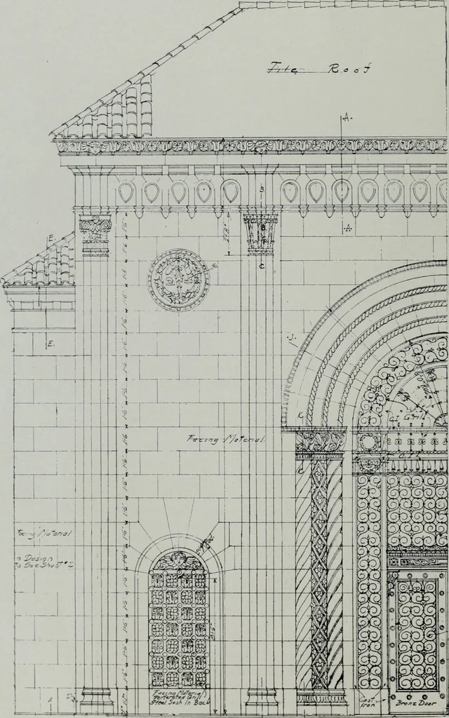 An illustration from Architect and engineer, 1905, leaf 109