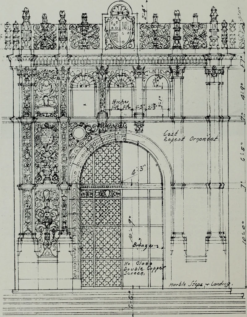 An illustration from Architect and engineer, 1905, leaf 113