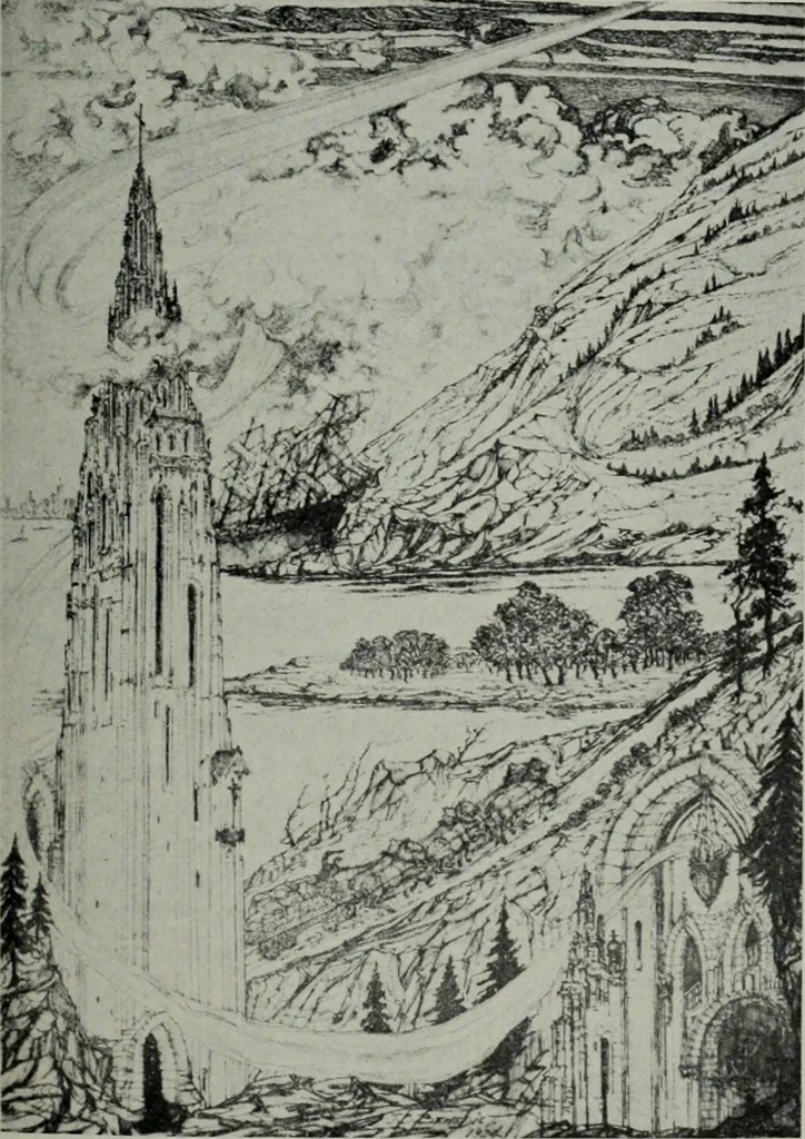 An illustration from Architect and engineer, 1905, leaf 258