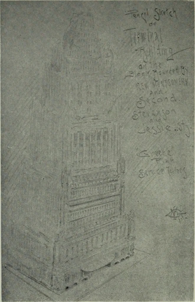 An illustration from Architect and engineer, 1905, leaf 389