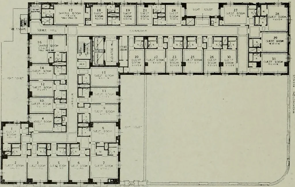 An illustration from Architect and engineer, 1905, leaf 423