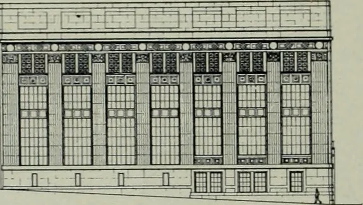 An illustration from Architect and engineer, 1905, leaf 477