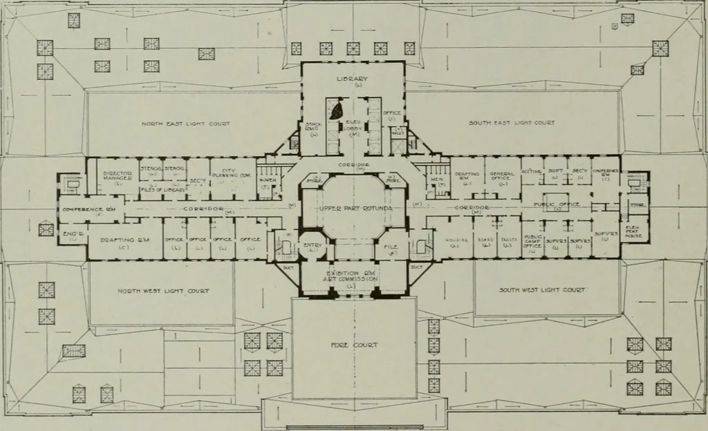 An illustration from Architect and engineer, 1905, leaf 143