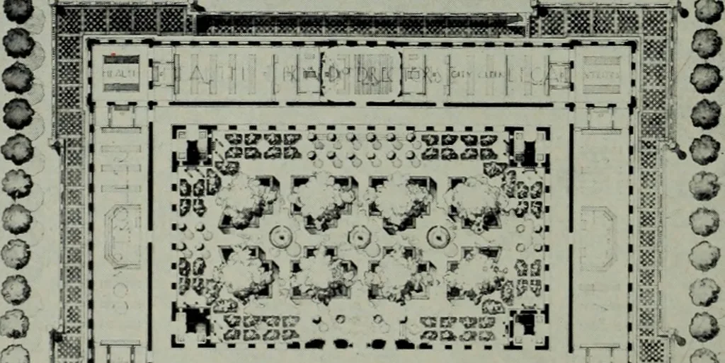 An illustration from Architect and engineer, 1905, leaf 199