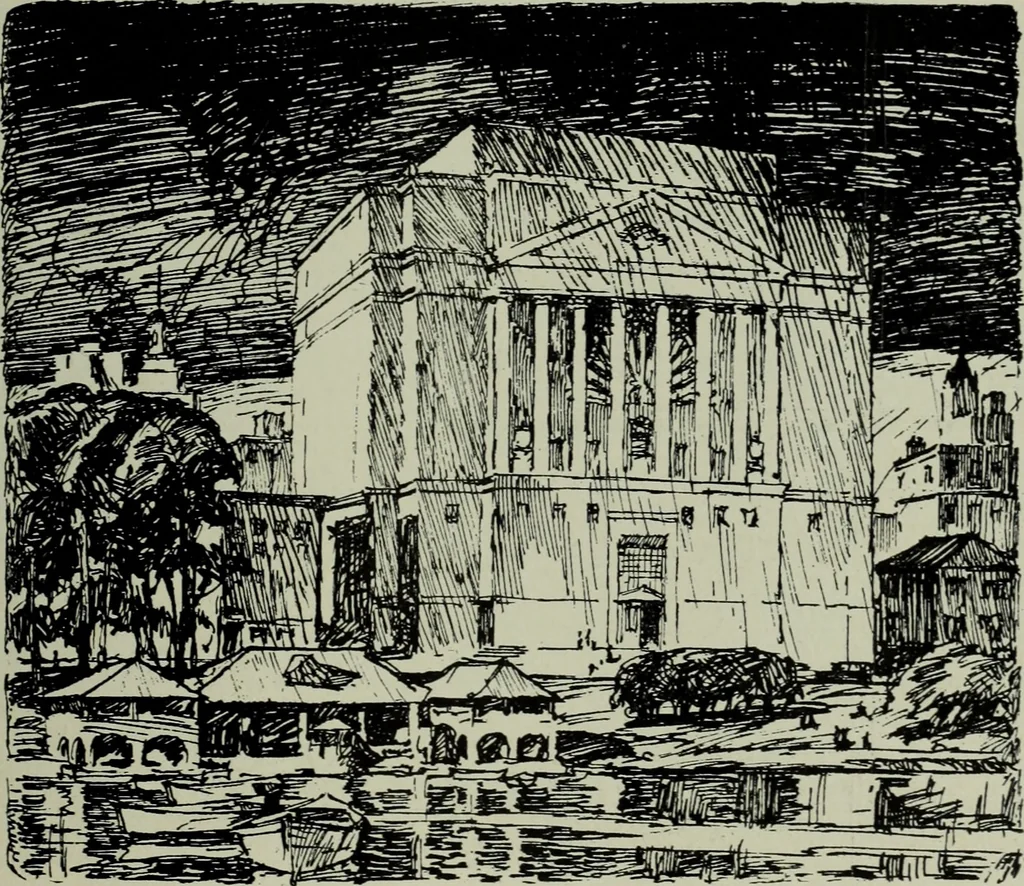 An illustration from Architect and engineer, 1905, leaf 210
