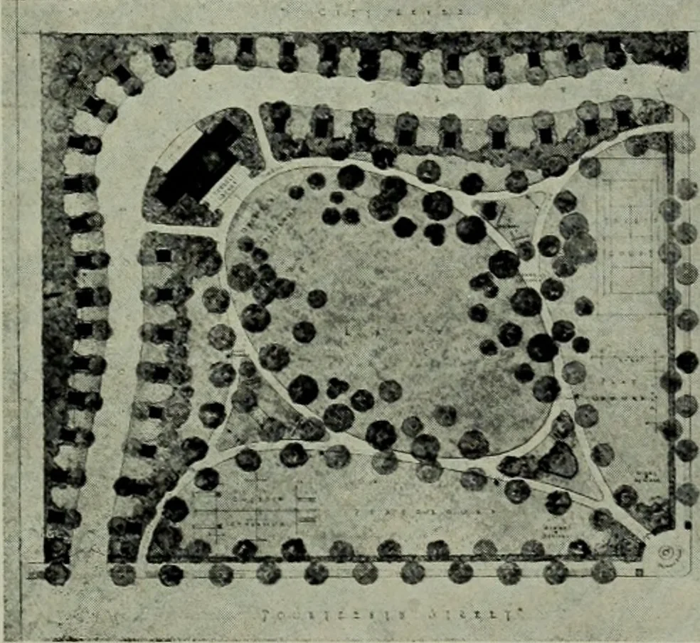 An illustration from Architect and engineer, 1905, leaf 222