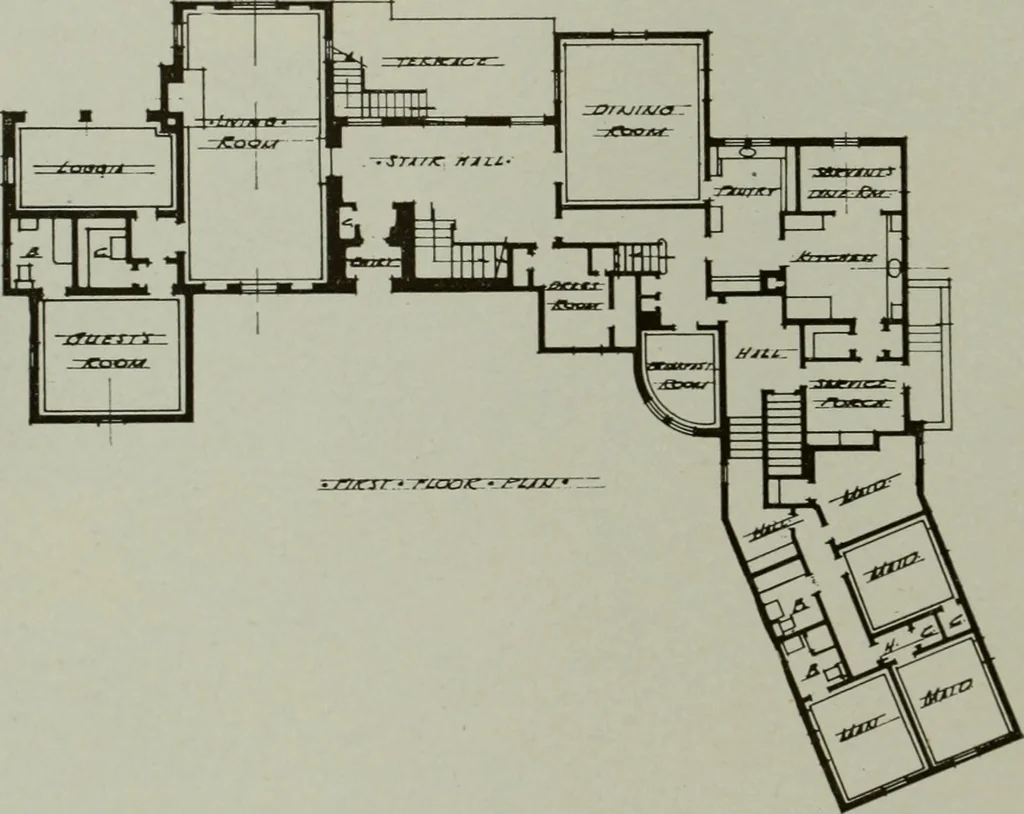 An illustration from Architect and engineer, 1905, leaf 77