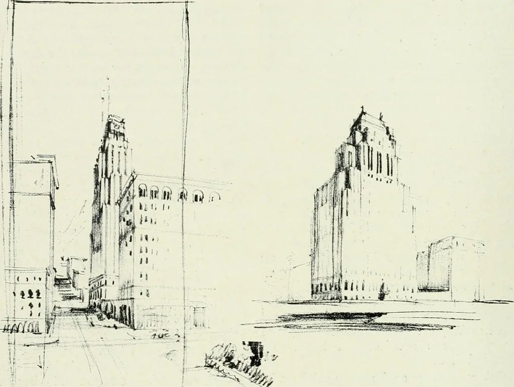 An illustration from Architect and engineer, 1905, leaf 109