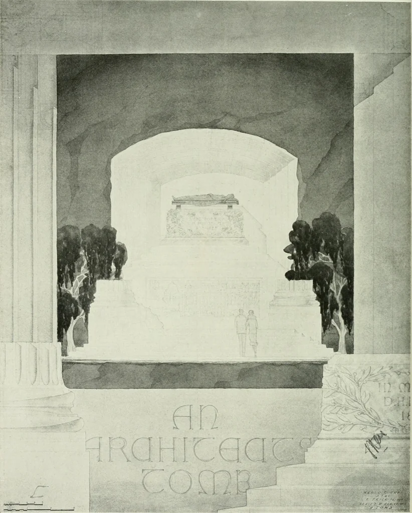 An illustration from Architect and engineer, 1905, leaf 205