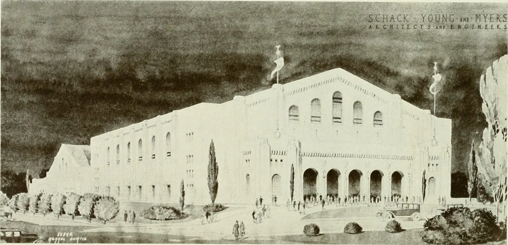 An illustration from Architect and engineer, 1905, leaf 483