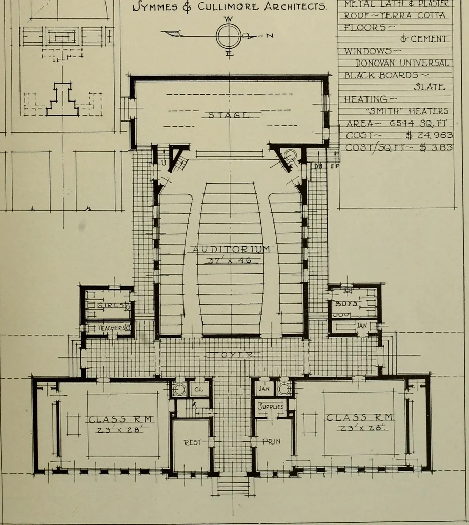An illustration from Architect and engineer, 1905, leaf 122