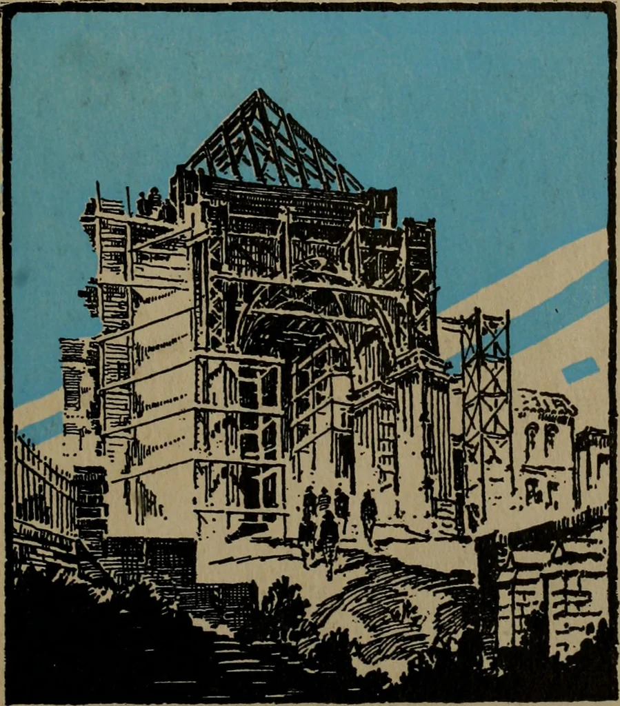 An illustration from Architect and engineer, 1905, leaf 202