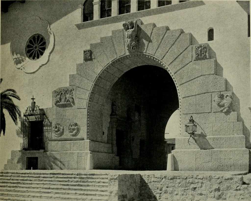 An illustration from Architect and engineer, 1905, leaf 354