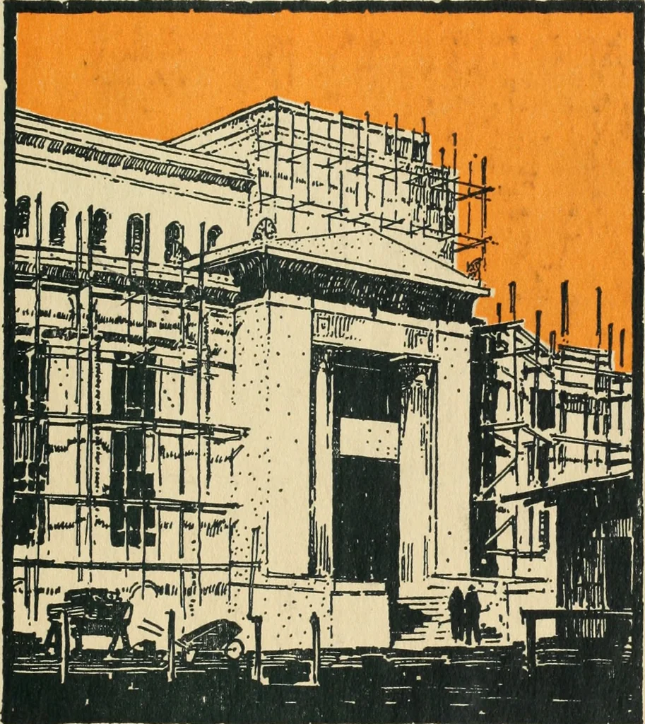 An illustration from Architect and engineer, 1905, leaf 220
