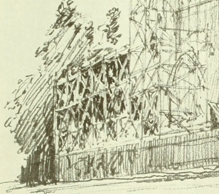 An illustration from Architect and engineer, 1905, leaf 488