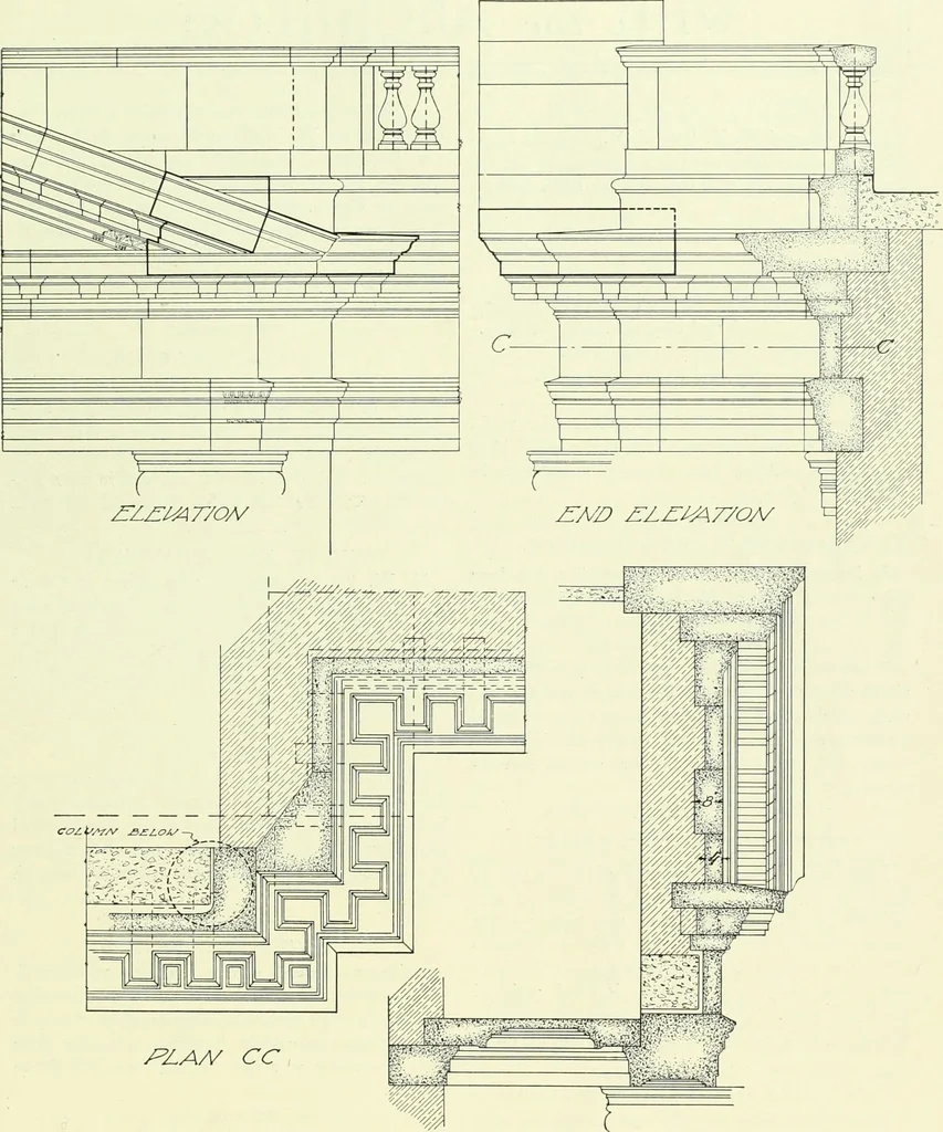 An illustration from Architect and engineer, 1905, leaf 510