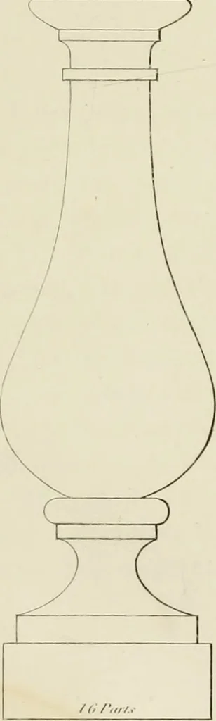 An illustration from The architect, or practical house carpenter : Illustrated by sixty-four engravings, which exhibit the orders of architecture, and other elements of the art, designed for the use of carpenters and builders, 1850, leaf 110