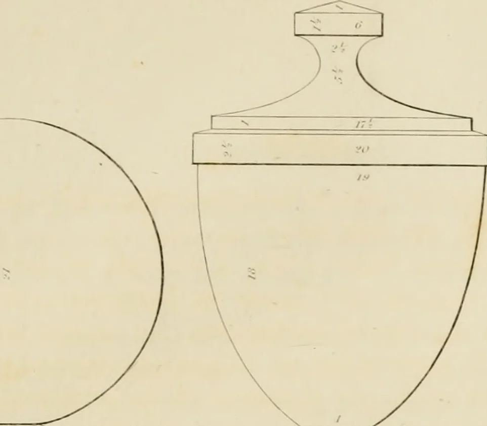 An illustration from The architect, or practical house carpenter : Illustrated by sixty-four engravings, which exhibit the orders of architecture, and other elements of the art, designed for the use of carpenters and builders, 1850, leaf 120